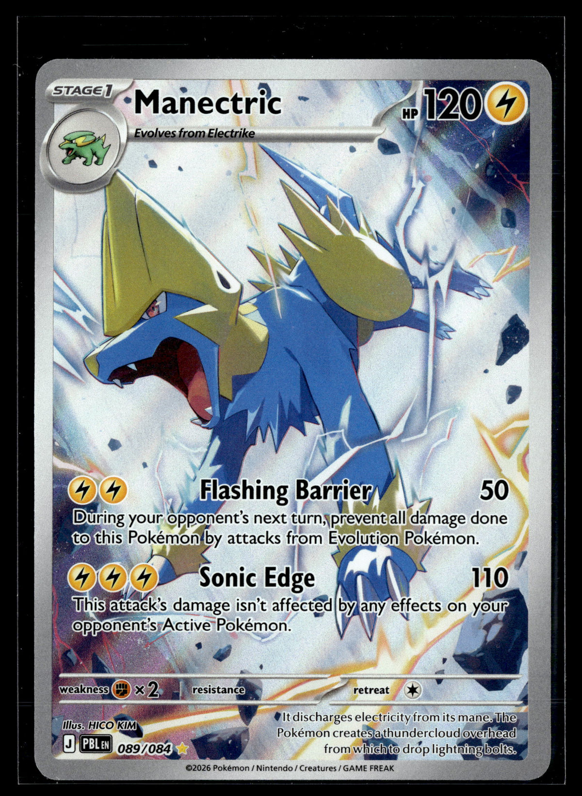 Pokemon tcg ME05: Pitch Black #089/084 Manectric