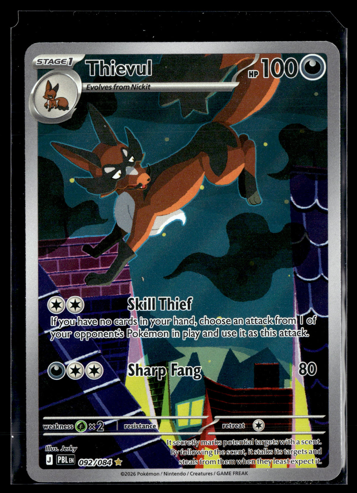 Pokemon tcg ME05: Pitch Black #092/084 Thievul