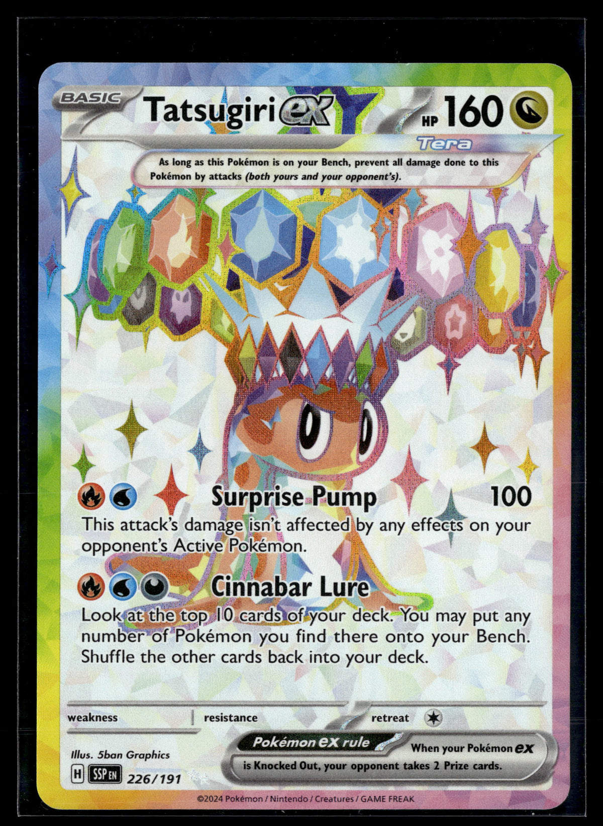 Pokemon tcg SV08: Surging Sparks #226/191 Tatsugiri ex