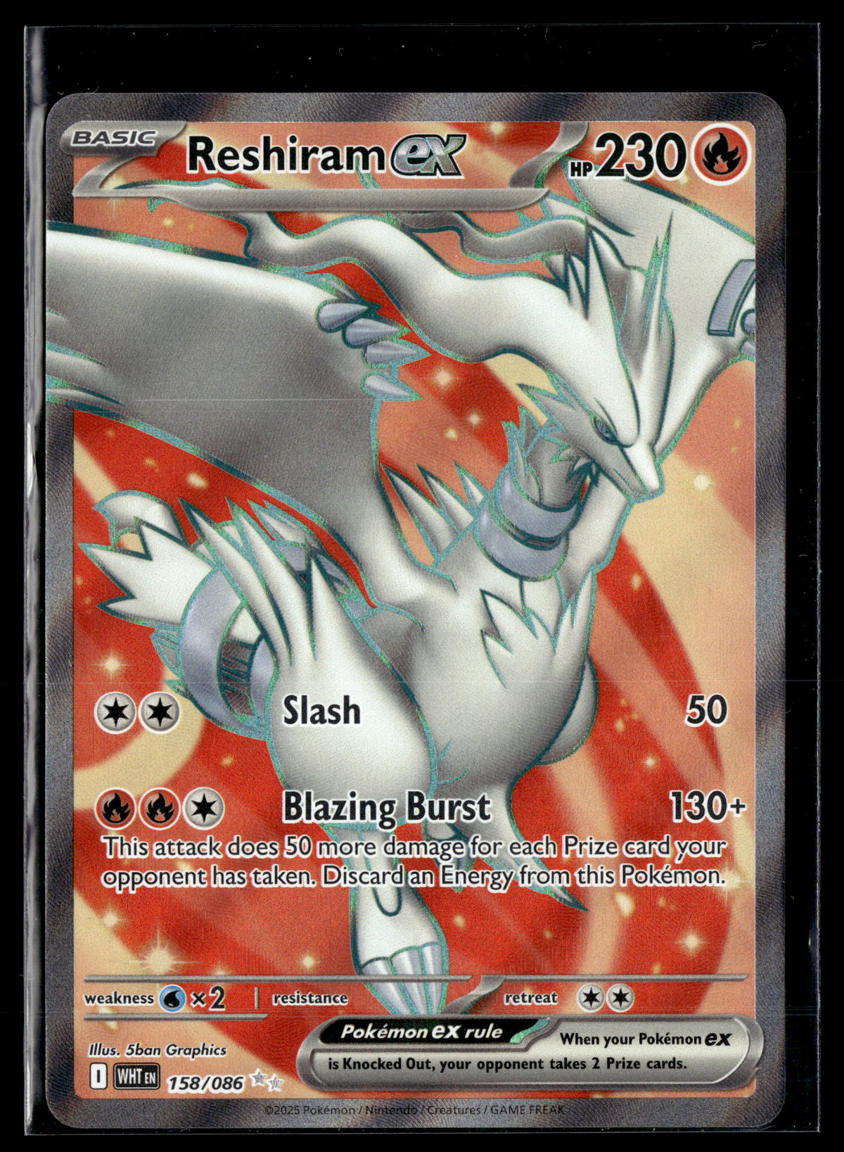 Pokemon tcg SV: White Flare #158/086 Reshiram ex