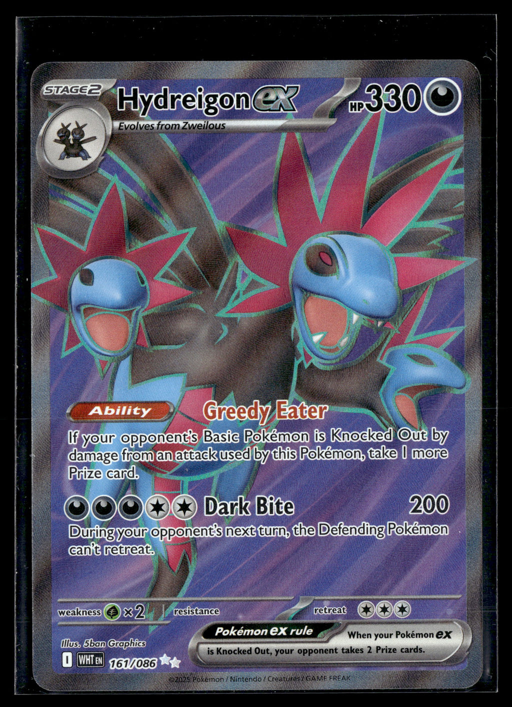 Pokemon tcg SV: White Flare #161/086 Hydreigon ex