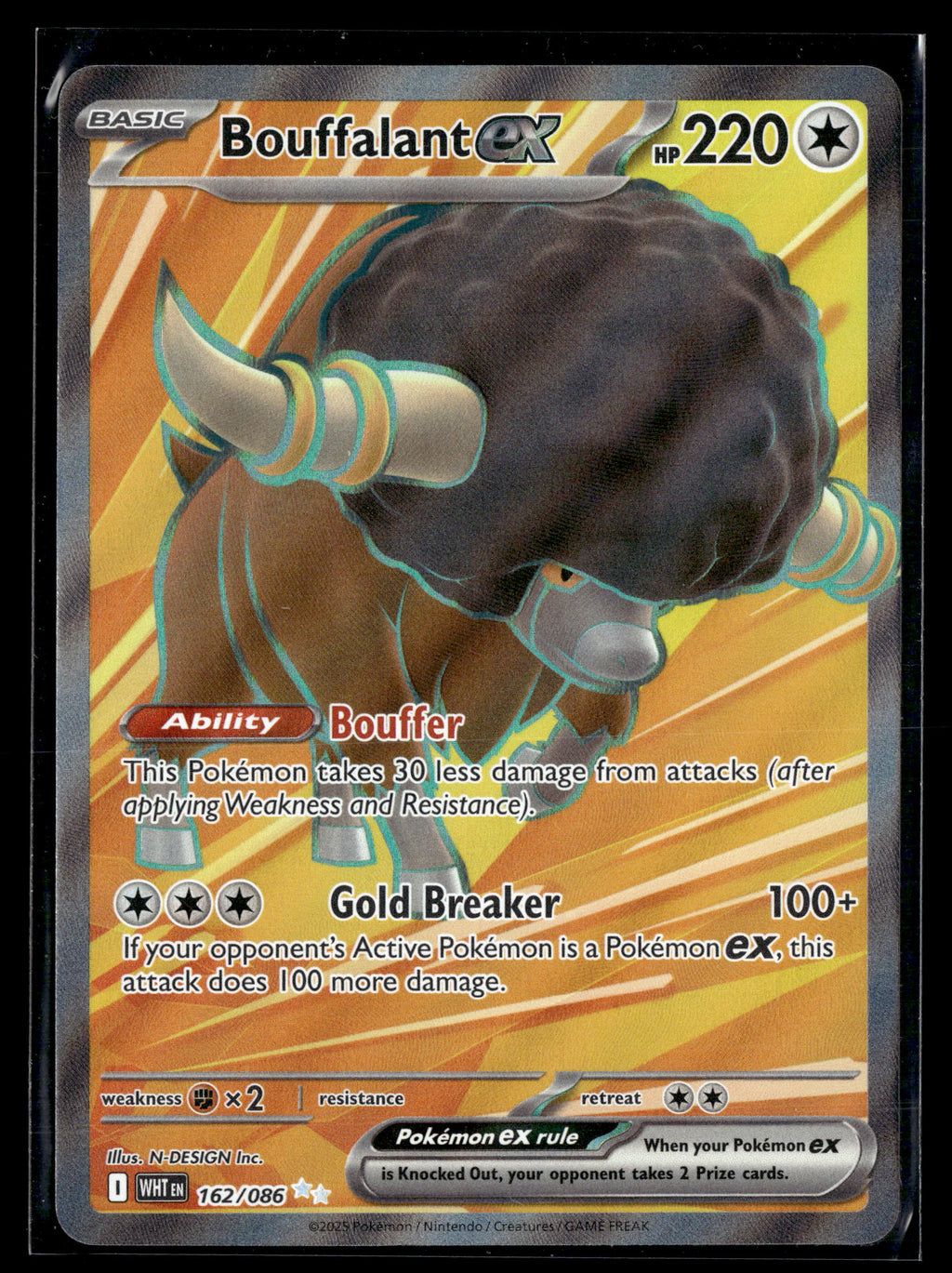 Pokemon tcg SV: White Flare #162/086 Bouffalant ex