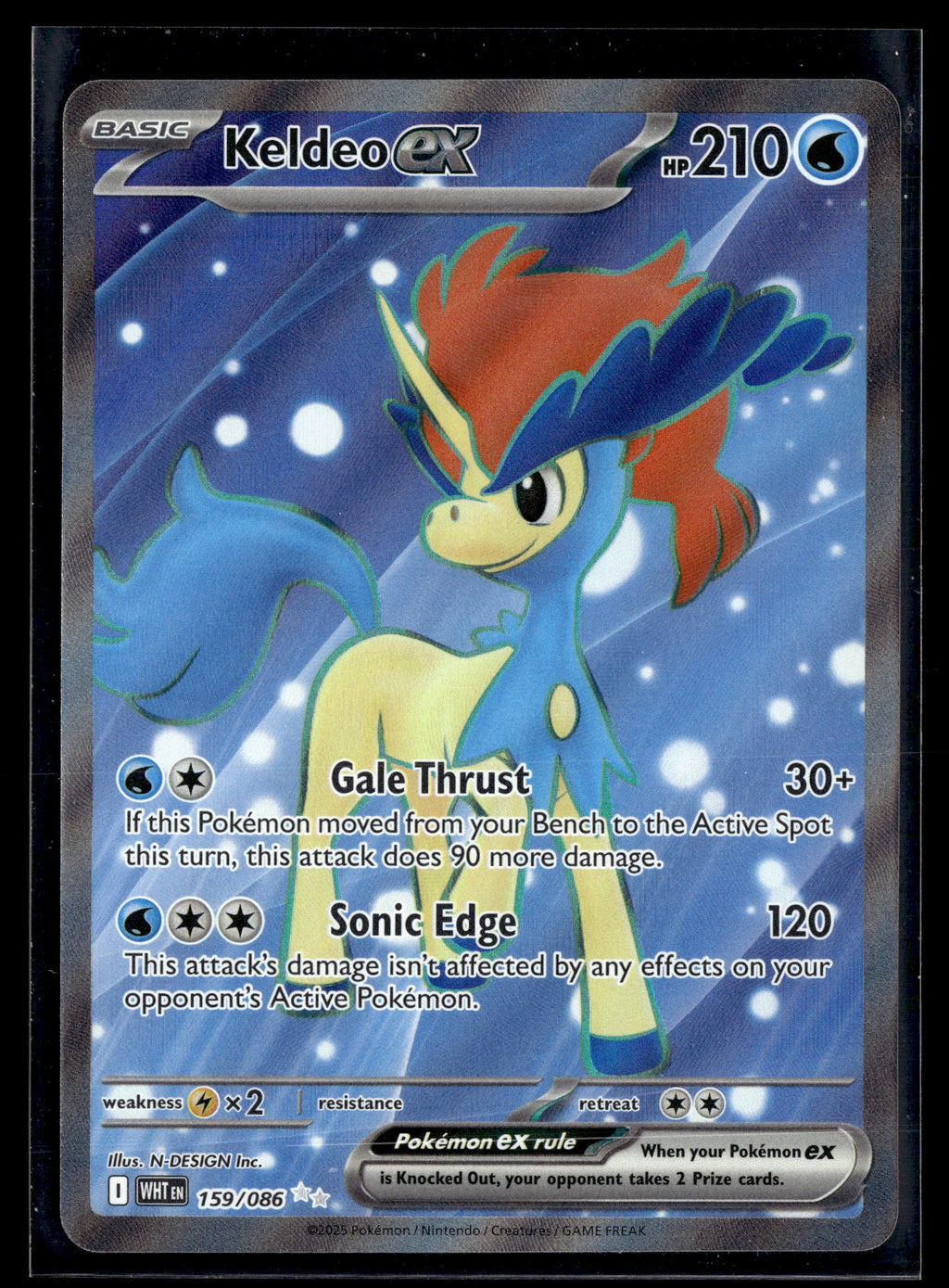 Pokemon tcg SV: White Flare #159/086 Keldeo ex