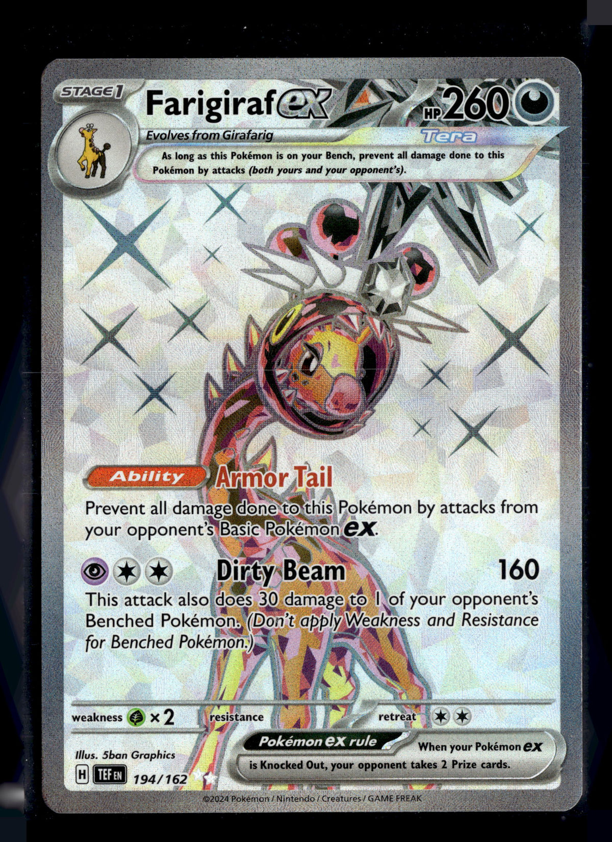 Pokemon tcg SV05: Temporal Forces #194/162 Farigiraf ex