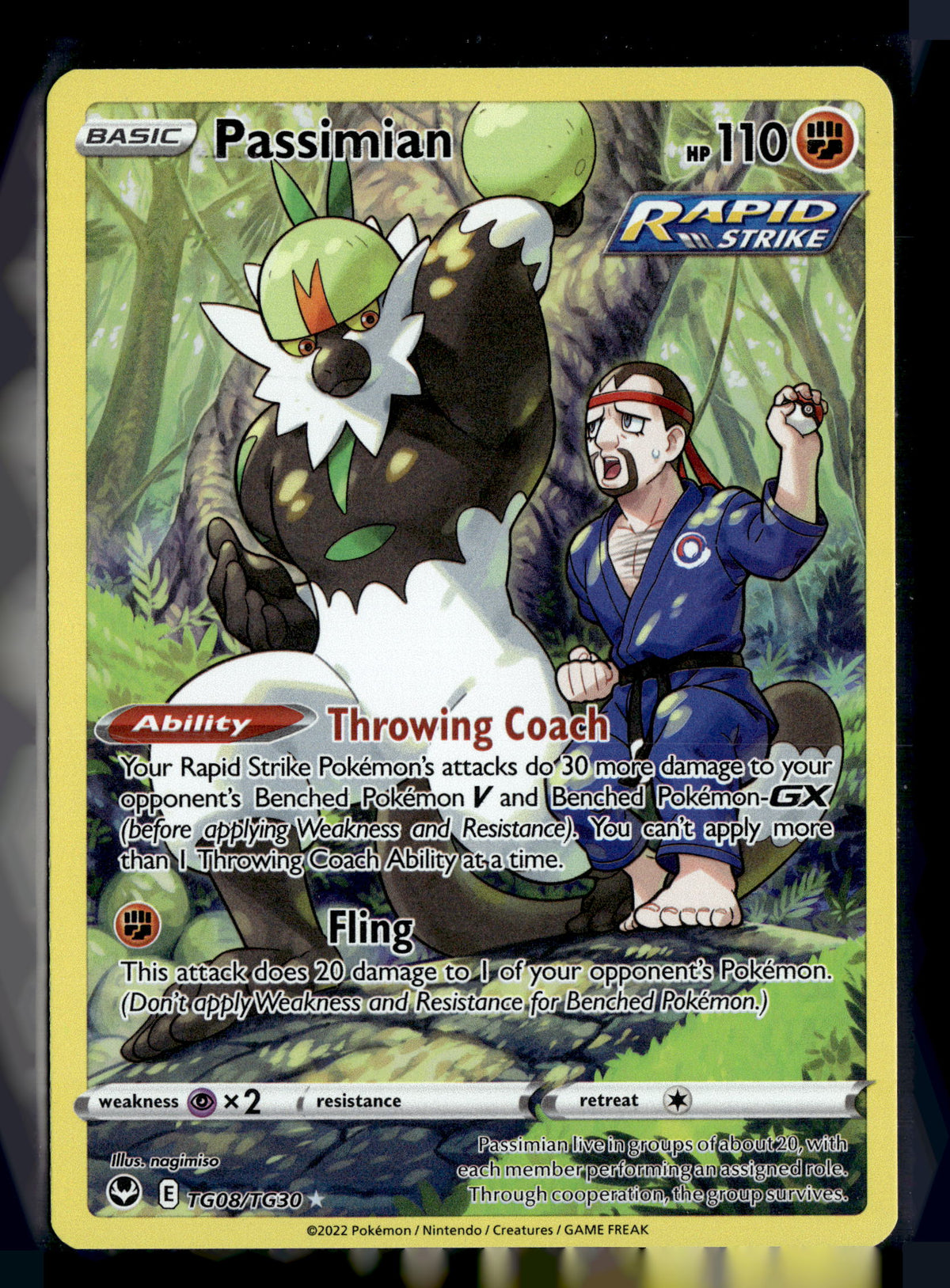 Pokemon tcg SWSH12: Silver Tempest #TG08/TG30 Passimian