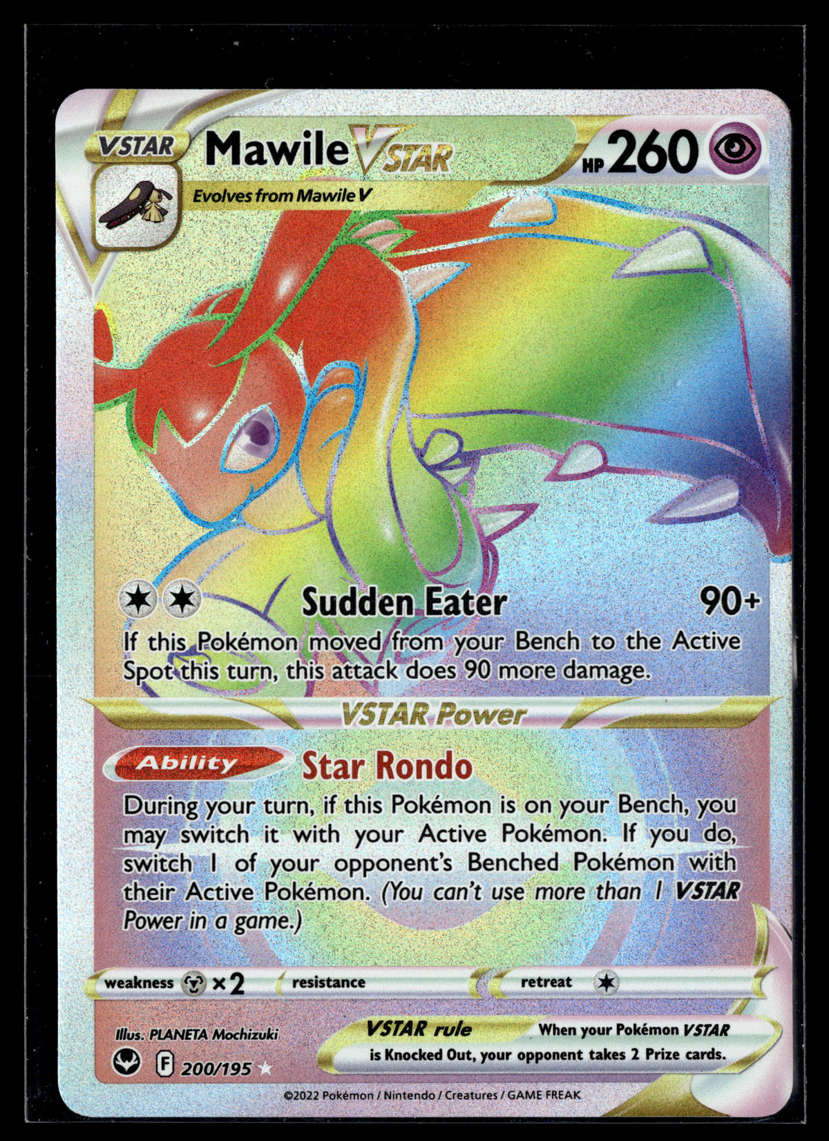 Pokemon tcg SWSH12: Silver Tempest #200/195 Mawile VSTAR (Secret)