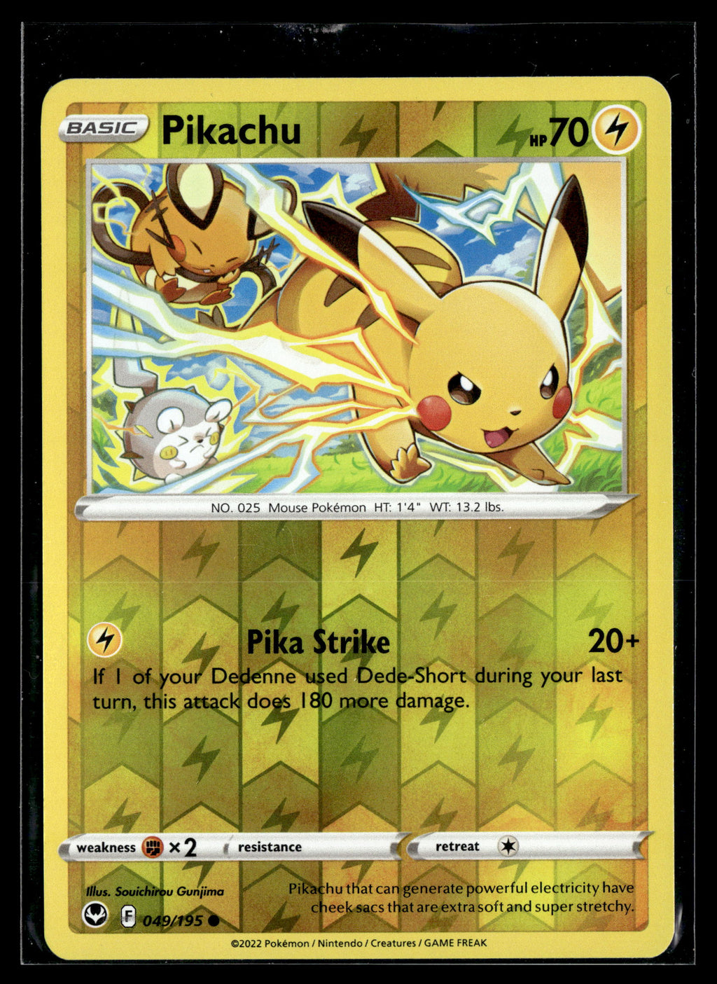 Pokemon tcg SWSH12: Silver Tempest #049/195 Pikachu
