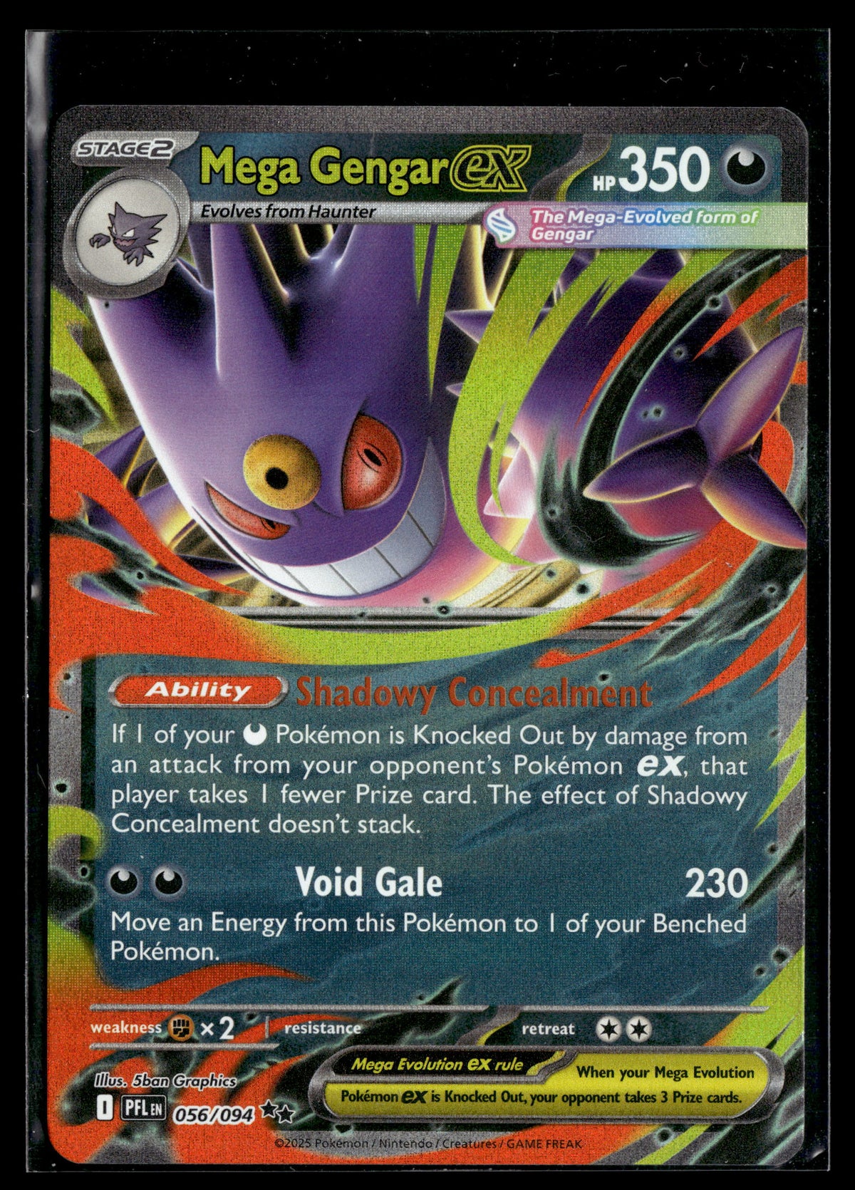 Pokemon tcg ME02: Phantasmal Flames #056/094 Mega Gengar ex