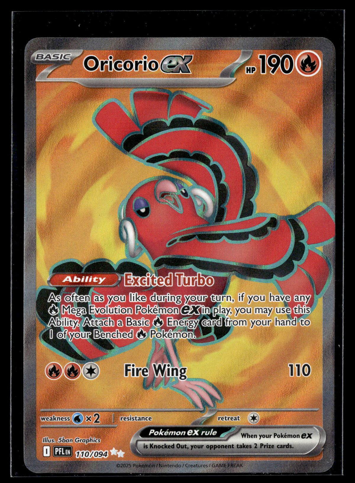Pokemon tcg ME02: Phantasmal Flames #110/094 Oricorio ex