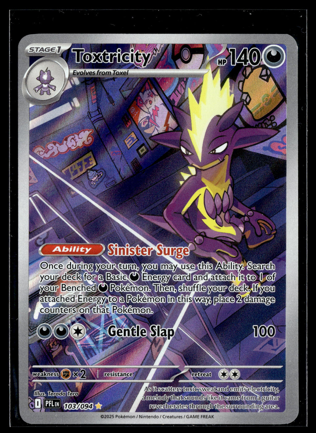 Pokemon tcg ME02: Phantasmal Flames #103/094 Toxtricity