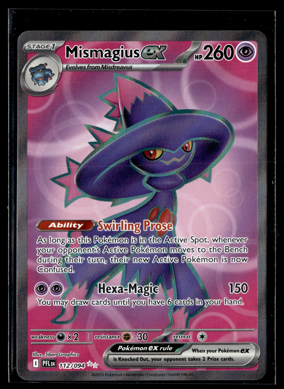 Pokemon tcg ME02: Phantasmal Flames #112/094 Mismagius ex