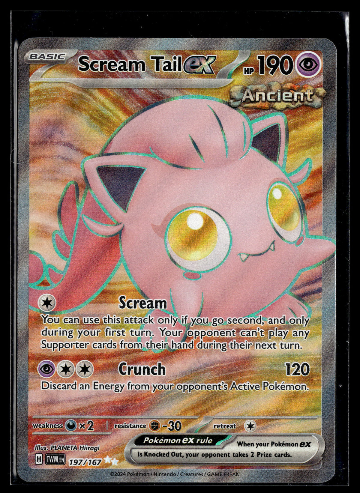 Pokemon tcg SV06: Twilight Masquerade #197/167 Scream Tail ex