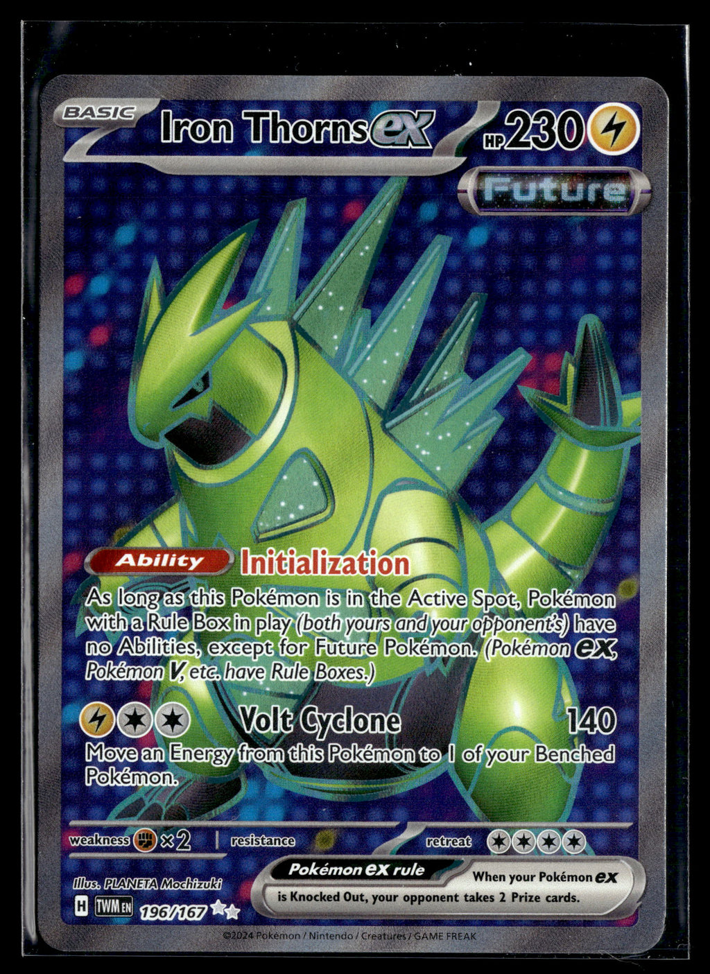 Pokemon tcg SV06: Twilight Masquerade #196/167 Iron Thorns ex