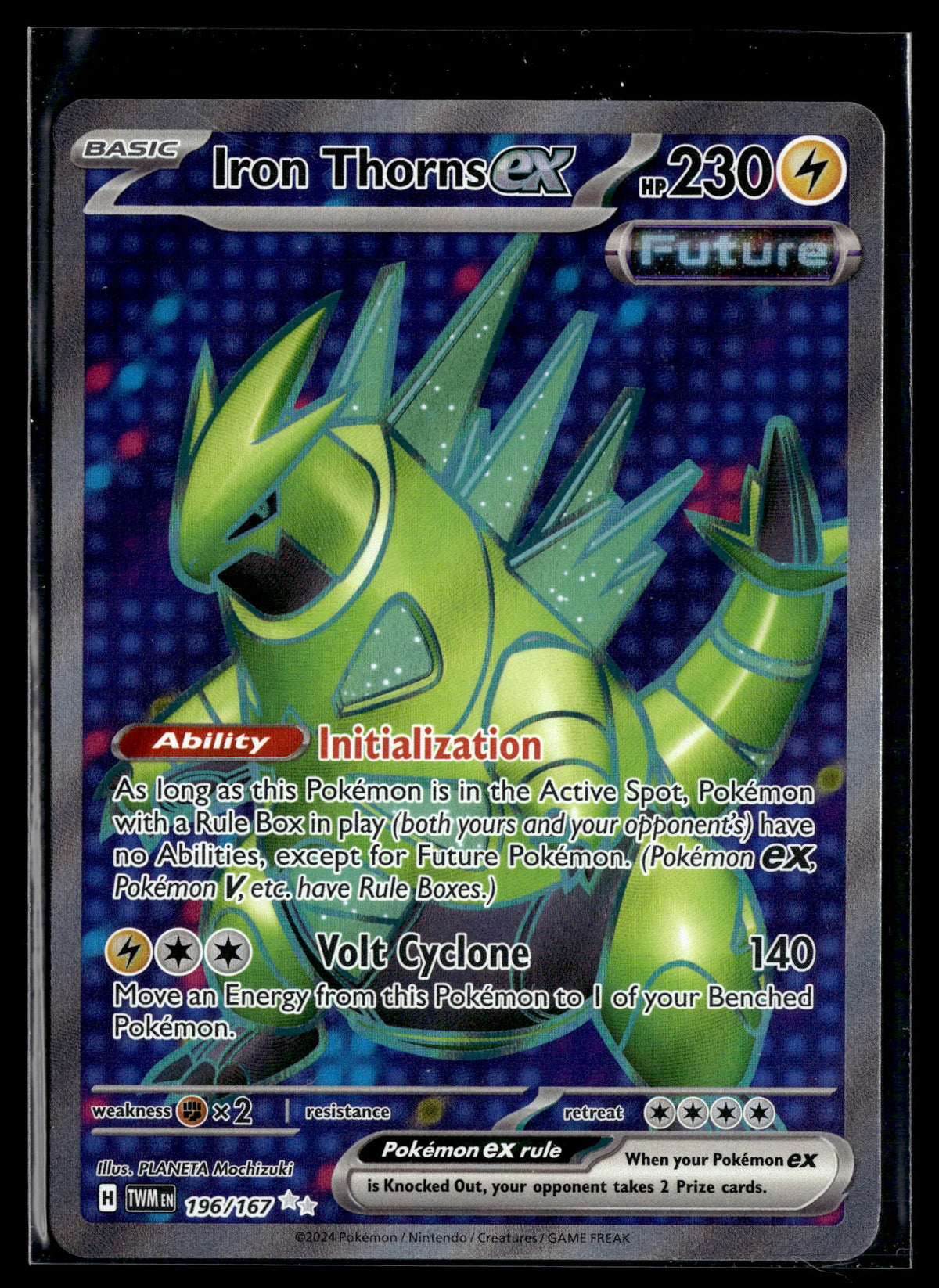 Pokemon tcg SV06: Twilight Masquerade #196/167 Iron Thorns ex