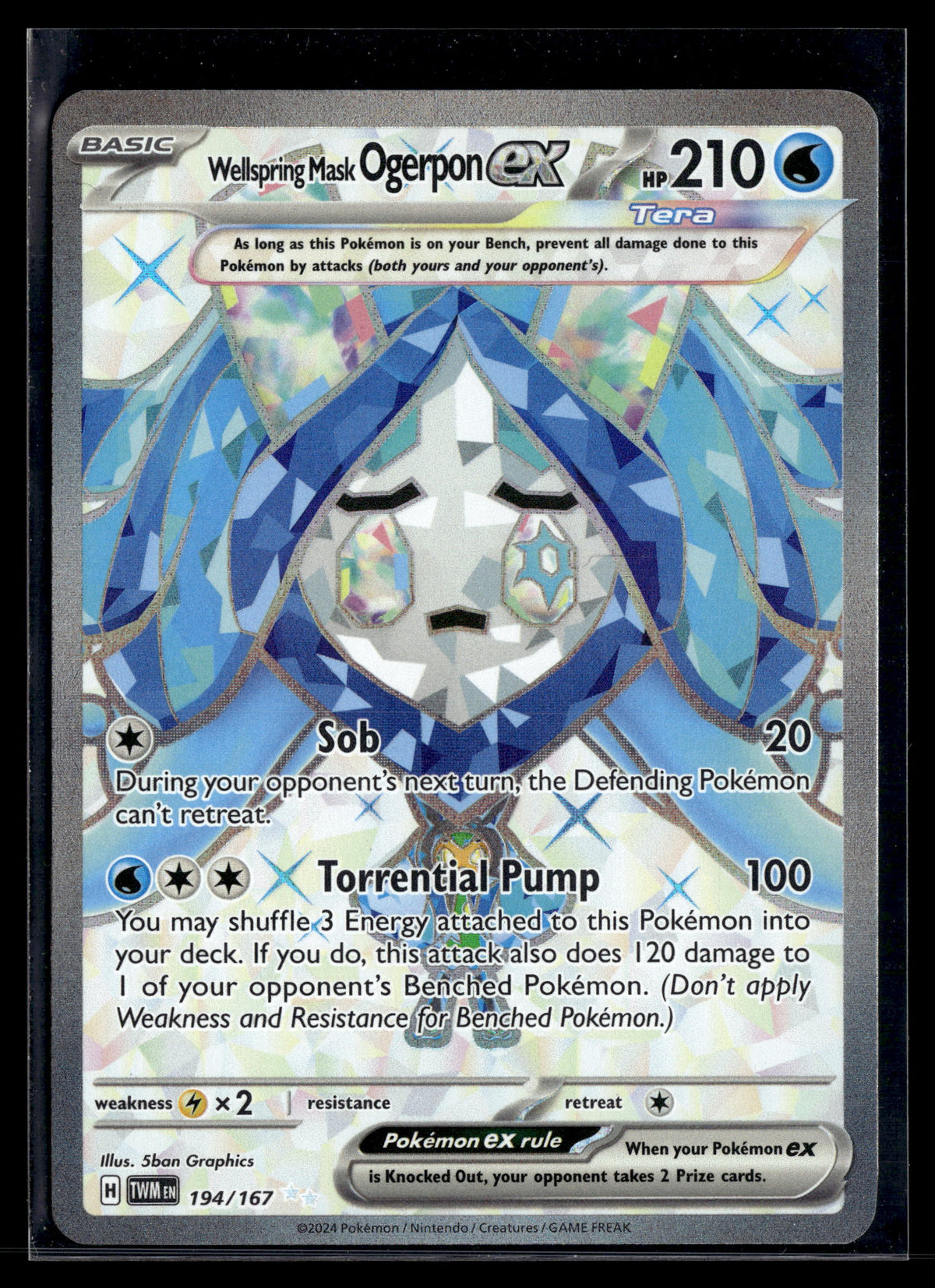 Pokemon tcg SV06: Twilight Masquerade #194/167 Wellspring Mask Ogerpon ex
