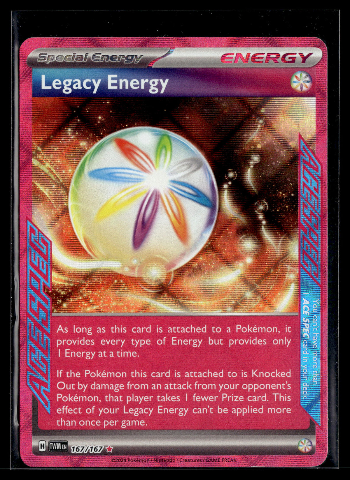 Pokemon tcg SV06: Twilight Masquerade #167/167 Legacy Energy