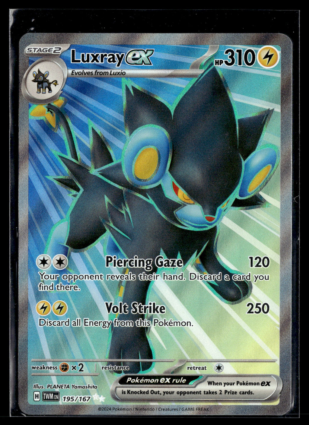 Pokemon tcg SV06: Twilight Masquerade #195/167 Luxray ex
