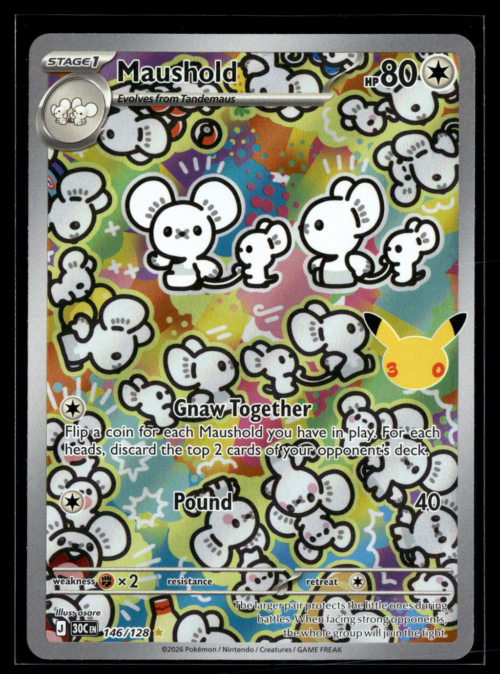 Pokemon tcg ME: 30th Celebration #146/128 Maushold