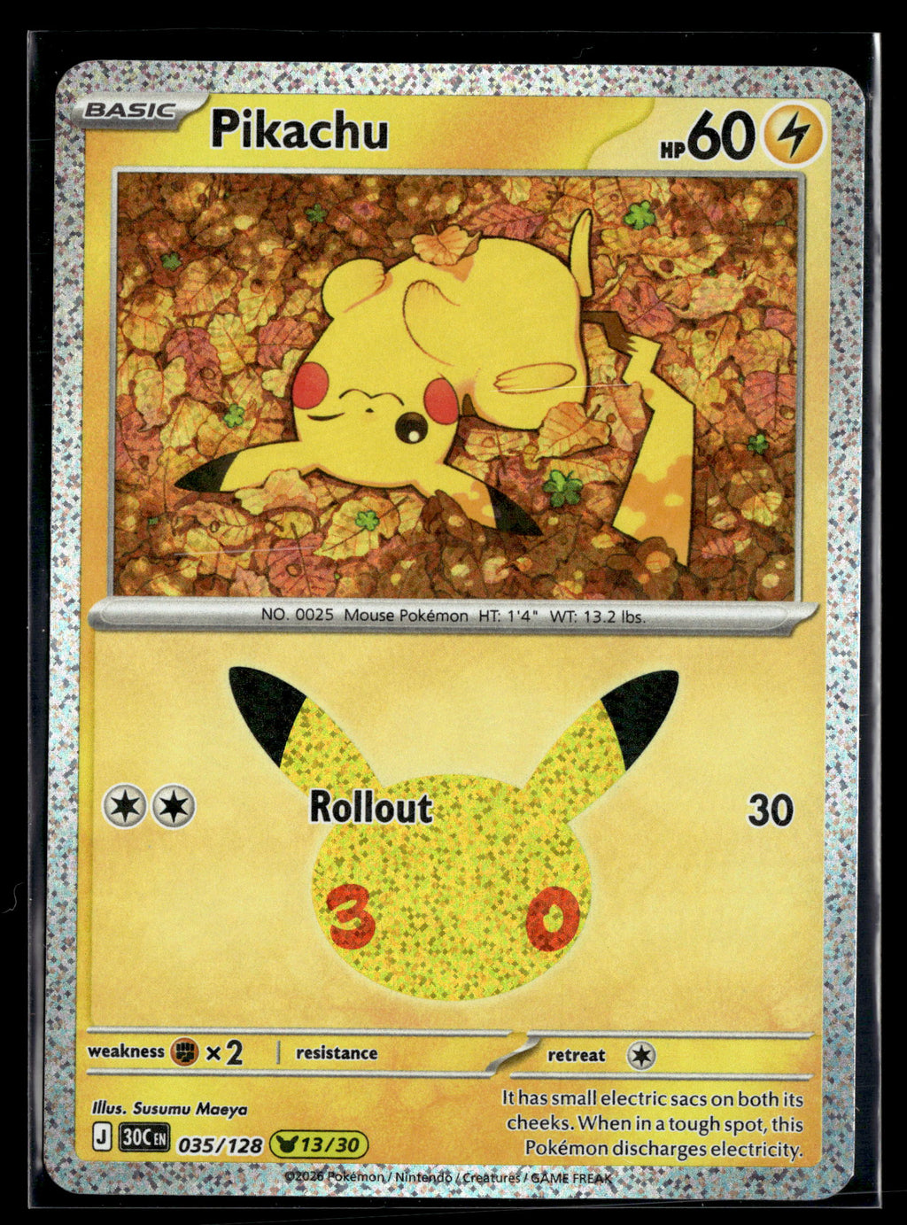 Pokemon tcg ME: 30th Celebration #035/128 Pikachu