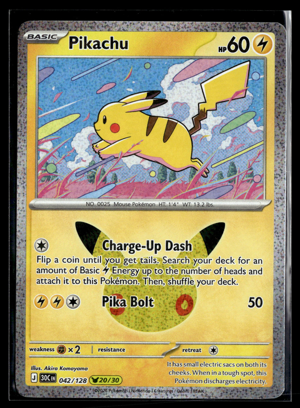 Pokemon tcg ME: 30th Celebration #042/128 Pikachu