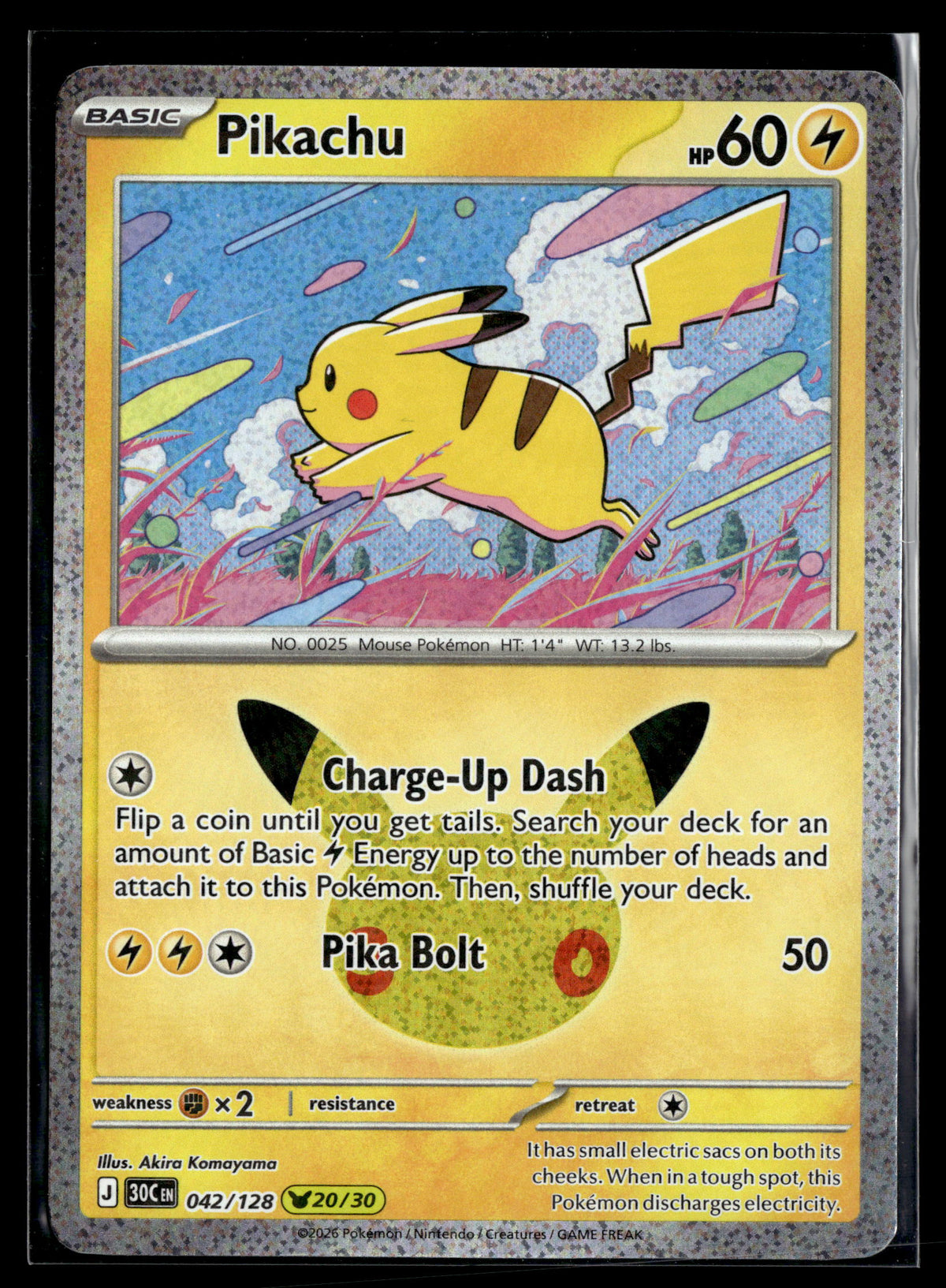 Pokemon tcg ME: 30th Celebration #042/128 Pikachu