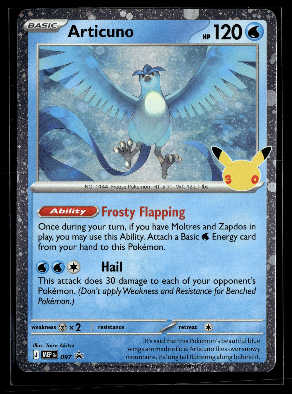 Pokemon tcg ME: 30th Celebration #097 Articuno