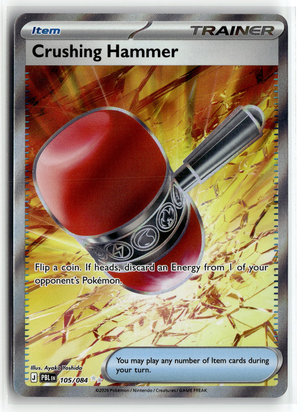 Pokemon tcg ME05: Pitch Black #105/084 Crushing Hammer