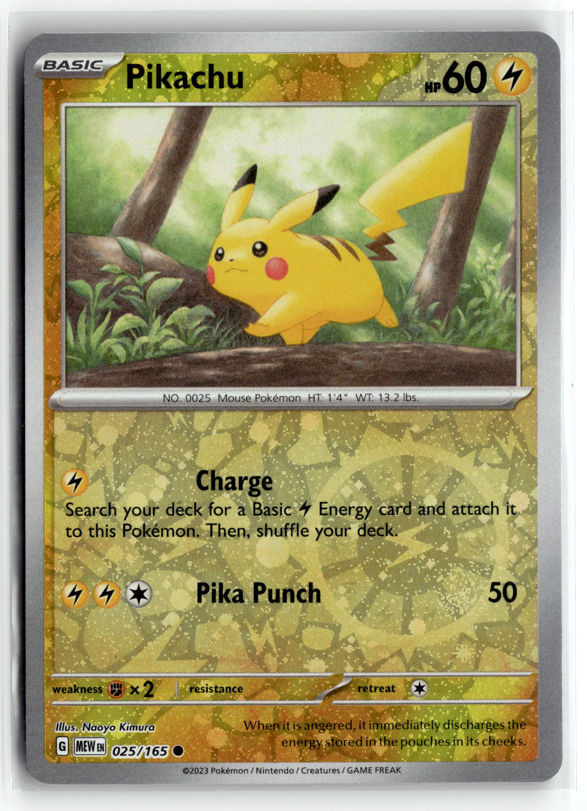 Pokemon tcg SV: Scarlet & Violet 151 #025/165 Pikachu