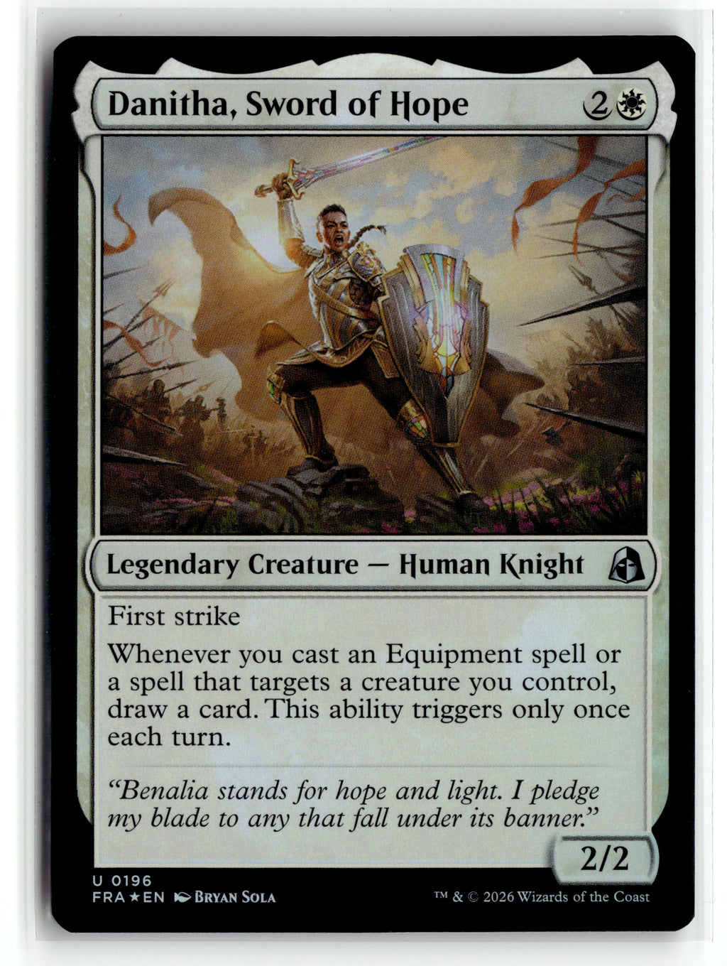 Magic: the gathering tcg Reality Fracture #196 Danitha, Sword of Hope