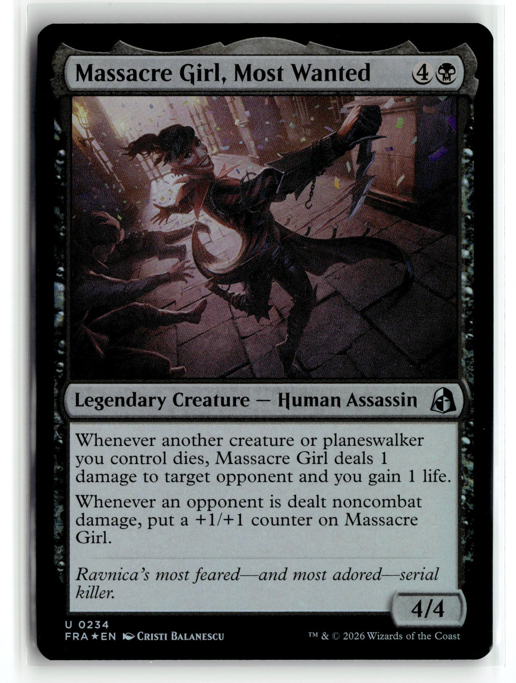 Magic: the gathering tcg Reality Fracture #234 Massacre Girl, Most Wanted