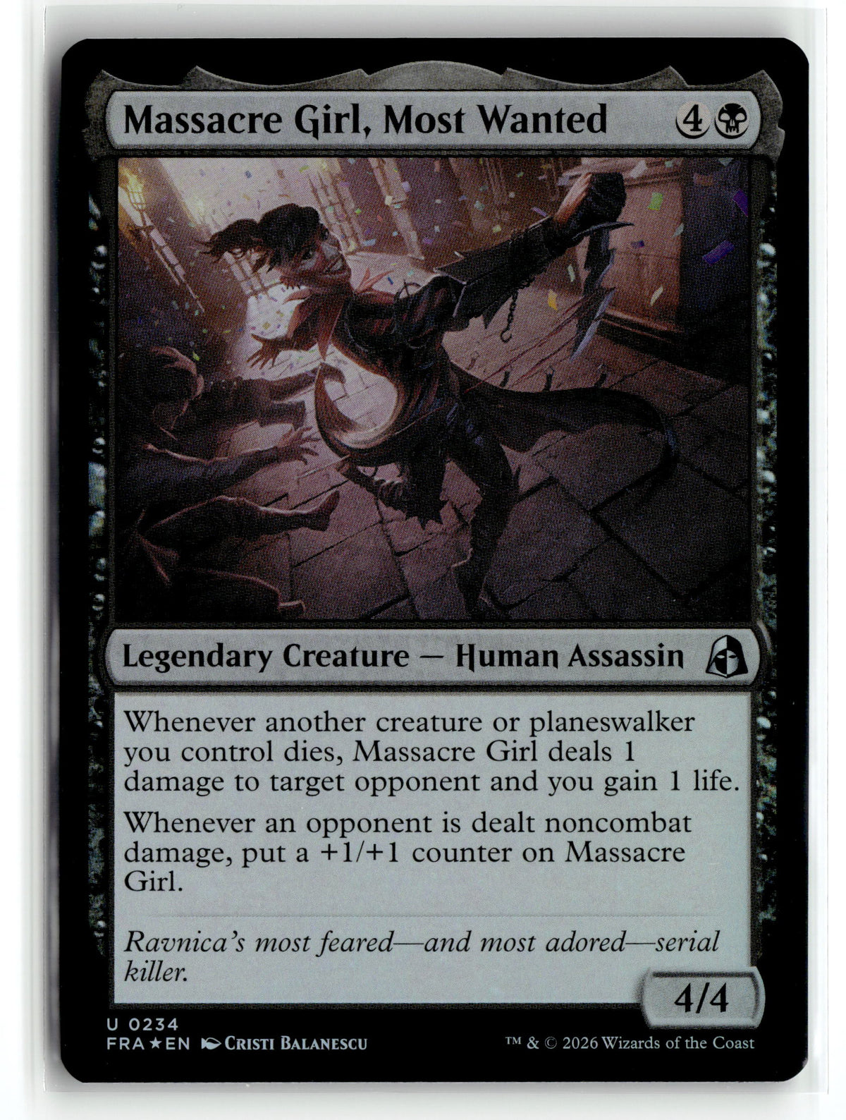 Magic: the gathering tcg Reality Fracture #234 Massacre Girl, Most Wanted