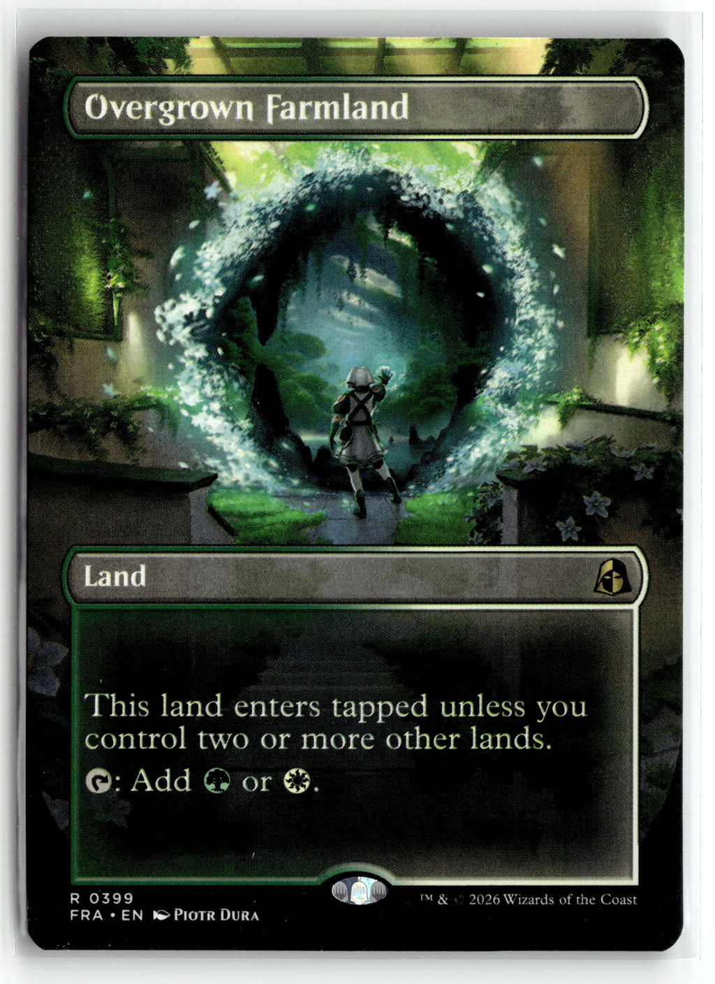 Magic: the gathering tcg Reality Fracture #399 Overgrown Farmland (Borderless)