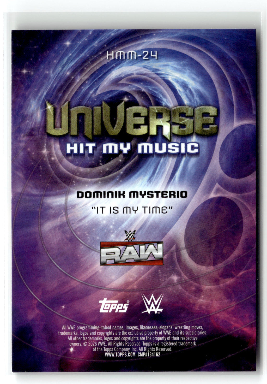 2026 Topps Universe WWE #HMM-24 Dominik Mysterio Hit My Music Galaxy
