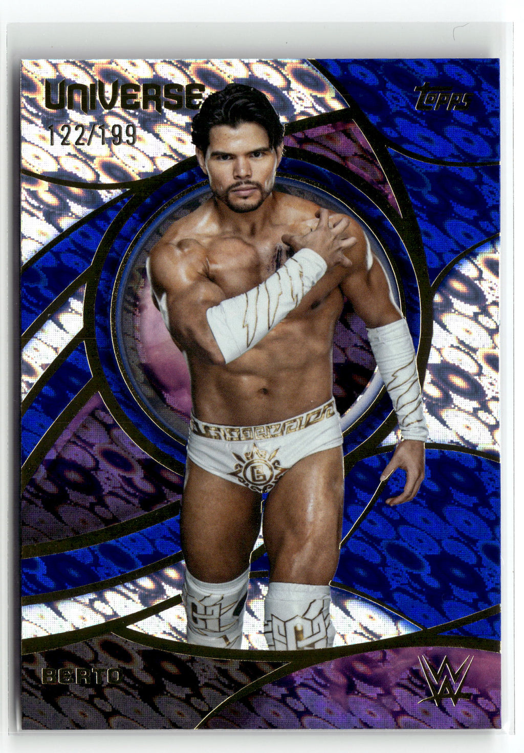2026 Topps Universe WWE #182 Berto Blue Pulse #/199