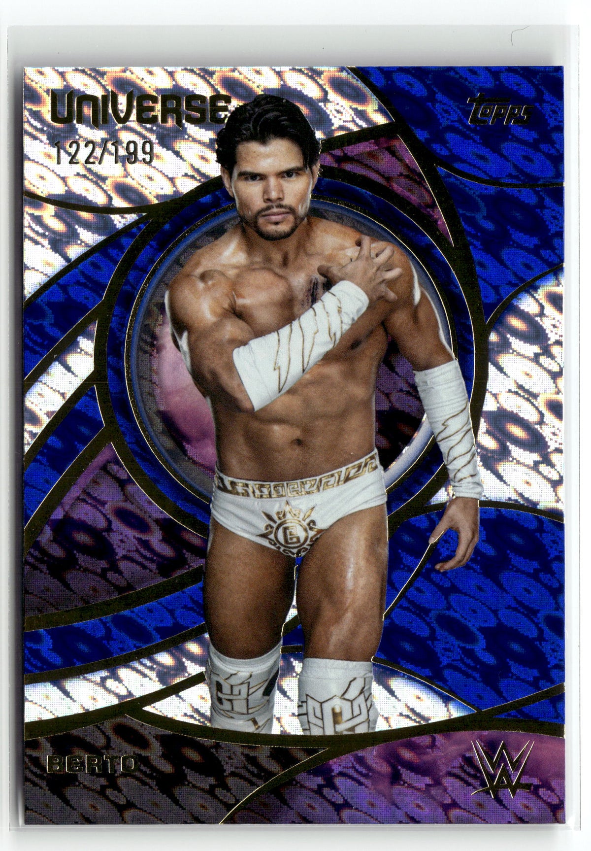 2026 Topps Universe WWE #182 Berto Blue Pulse #/199