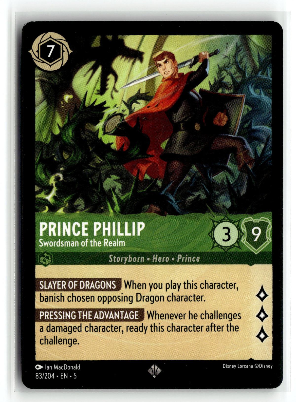 Disney_lorcana tcg Shimmering Skies #83/204 Prince Phillip