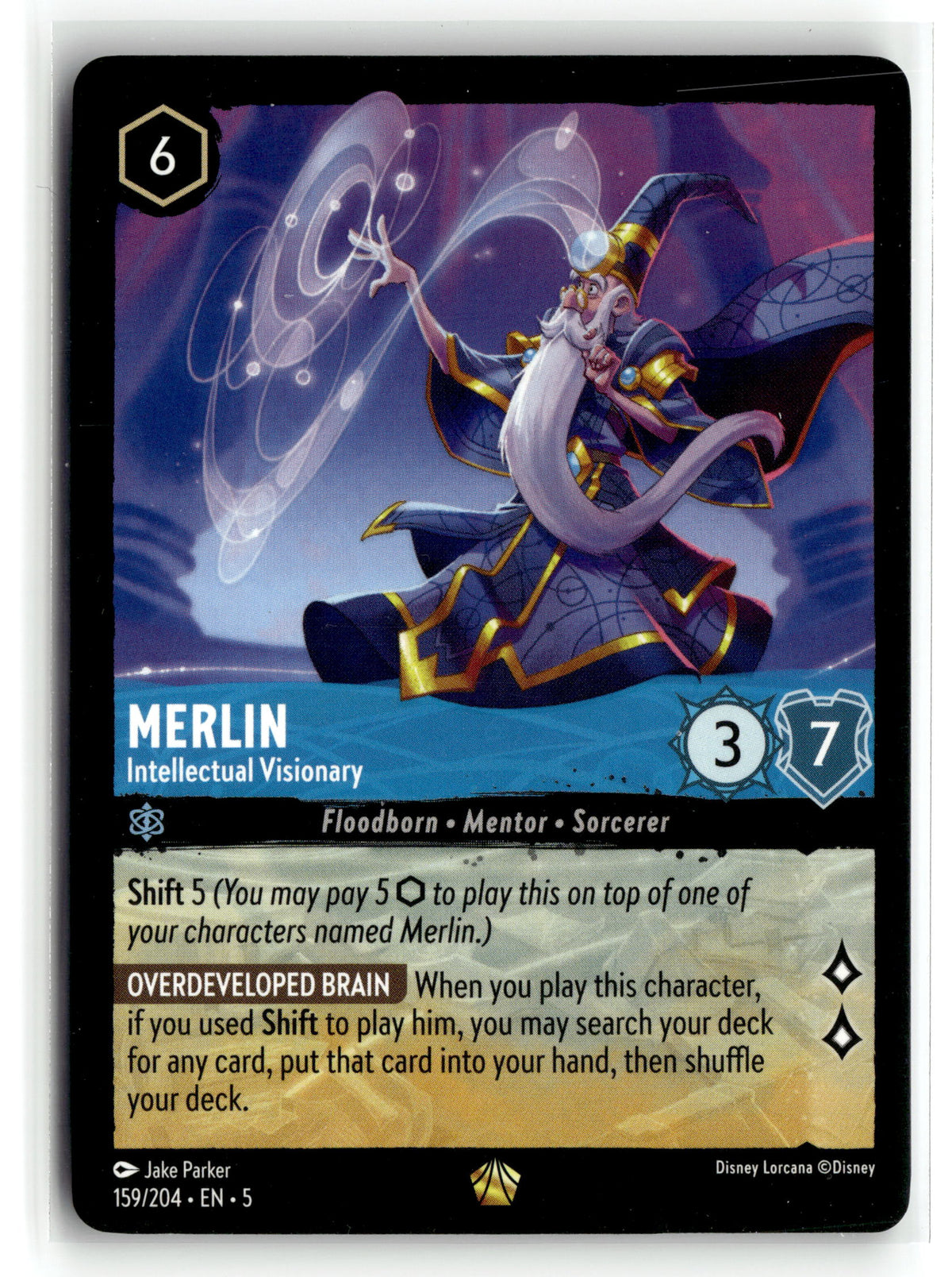 Disney_lorcana tcg Shimmering Skies #159/204 Merlin