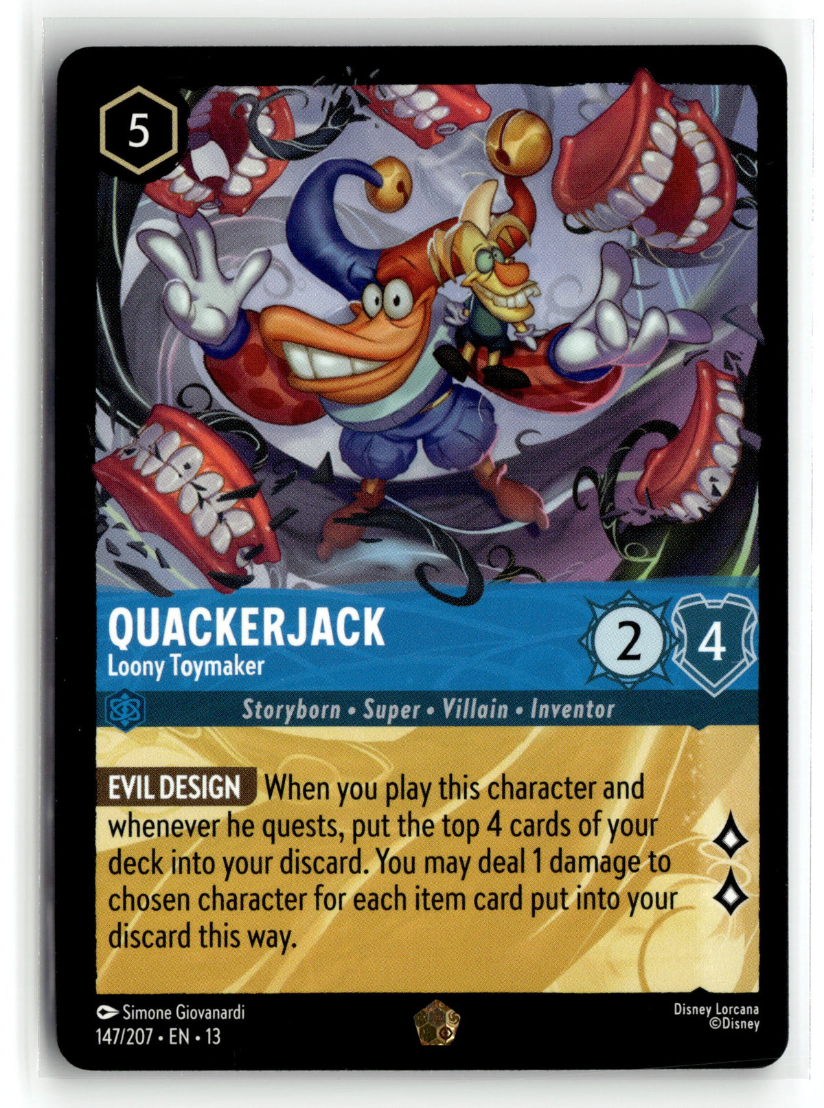 Disney_lorcana tcg Attack of the Vine! #147/207 Quackerjack