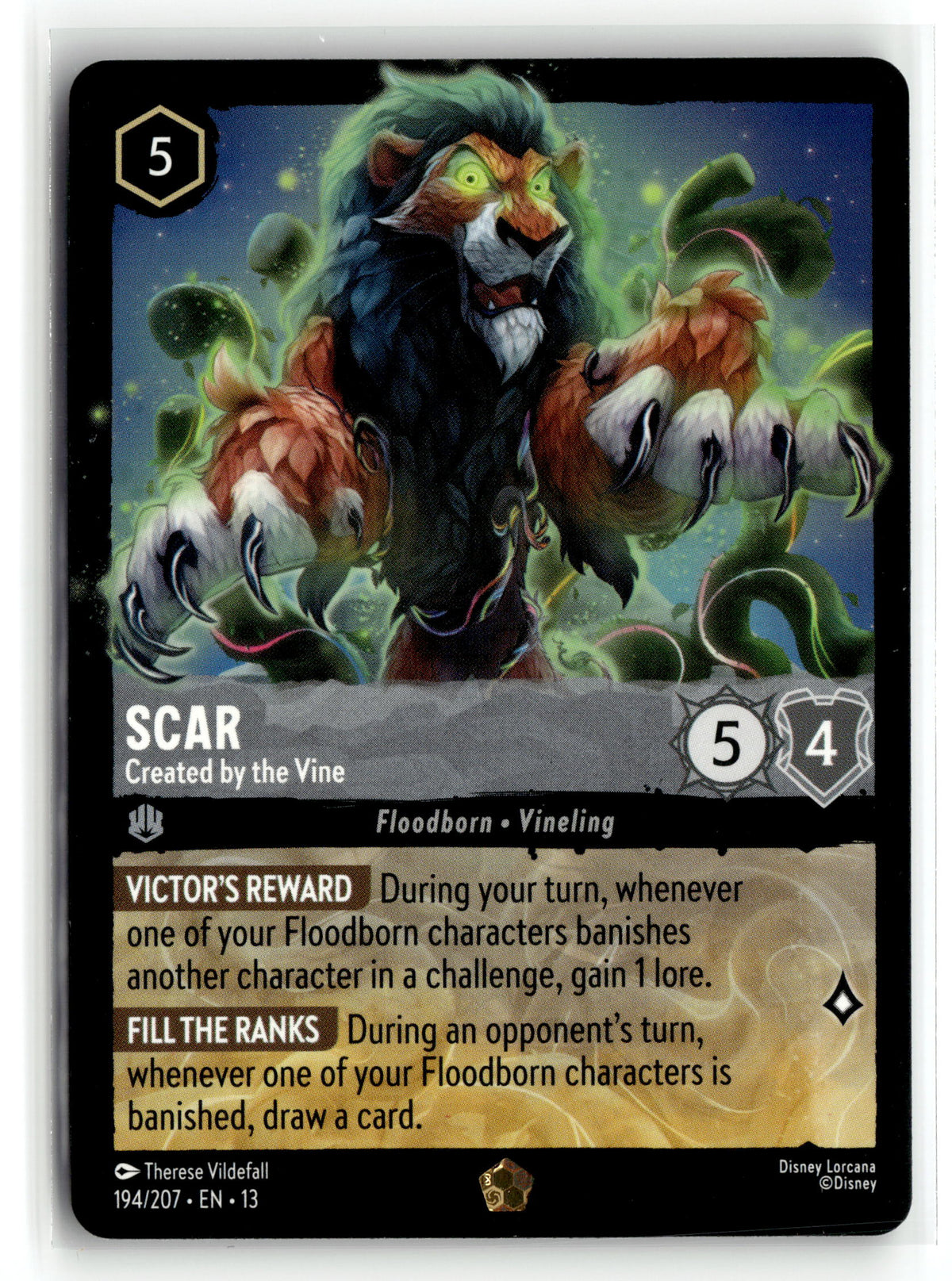 Disney_lorcana tcg Attack of the Vine! #194/207 Scar