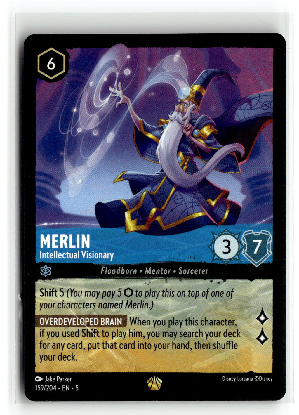 Disney_lorcana tcg Shimmering Skies #159/204 Merlin
