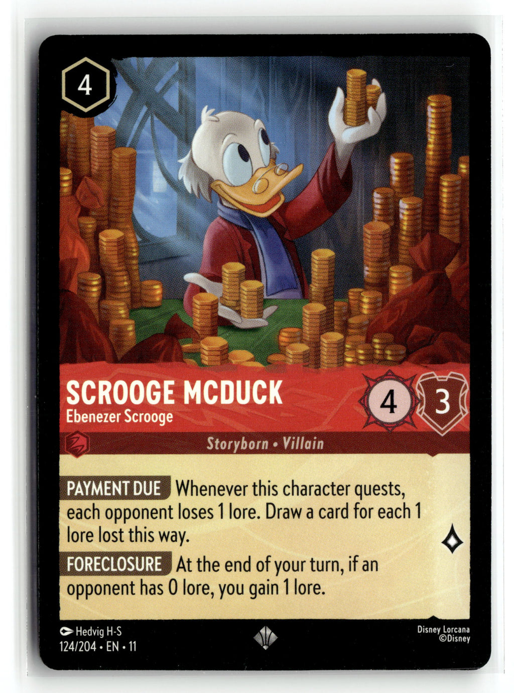 Disney_lorcana tcg Winterspell #124/204 Scrooge McDuck
