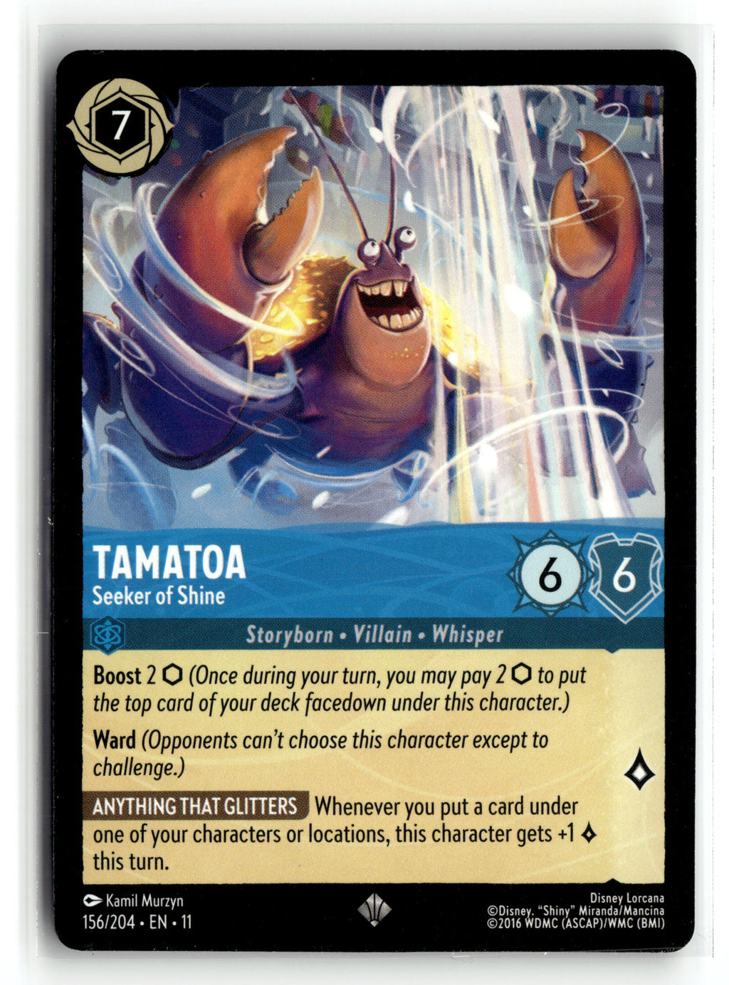 Disney_lorcana tcg Winterspell #156/204 Tamatoa