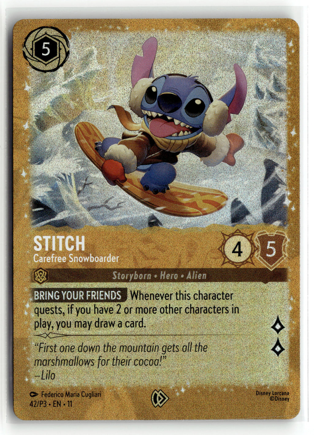Disney_lorcana tcg Disney Lorcana Promo Cards #42 Stitch