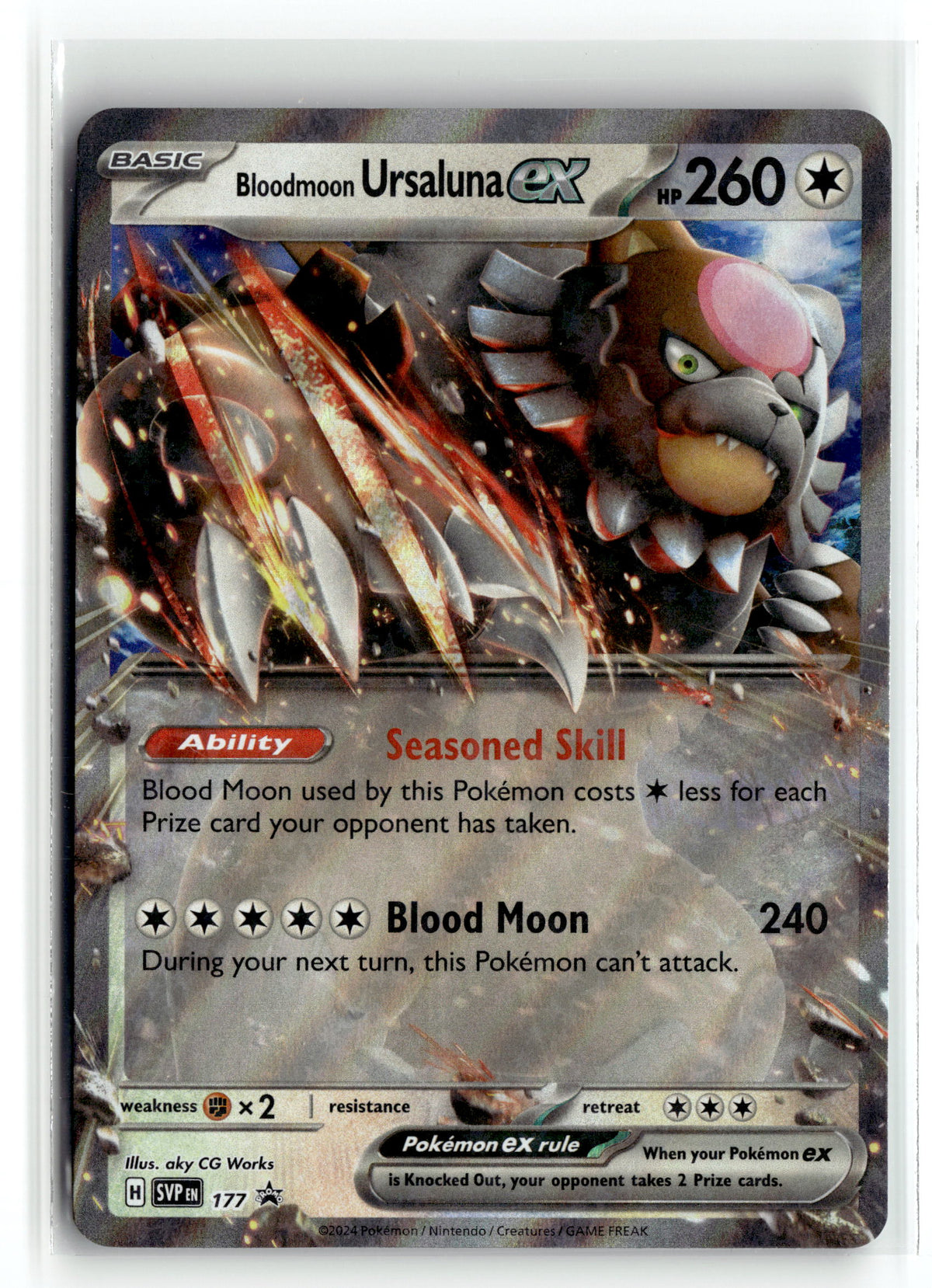 Pokemon tcg SV: Scarlet & Violet Promo Cards #177 Bloodmoon Ursaluna ex