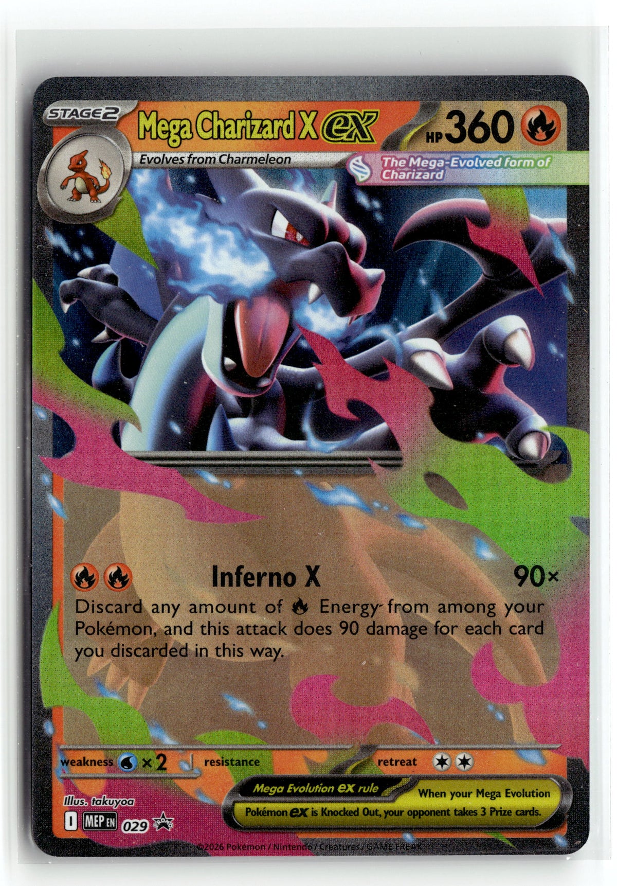 Pokemon tcg ME: Mega Evolution Promo #029 Mega Charizard X ex