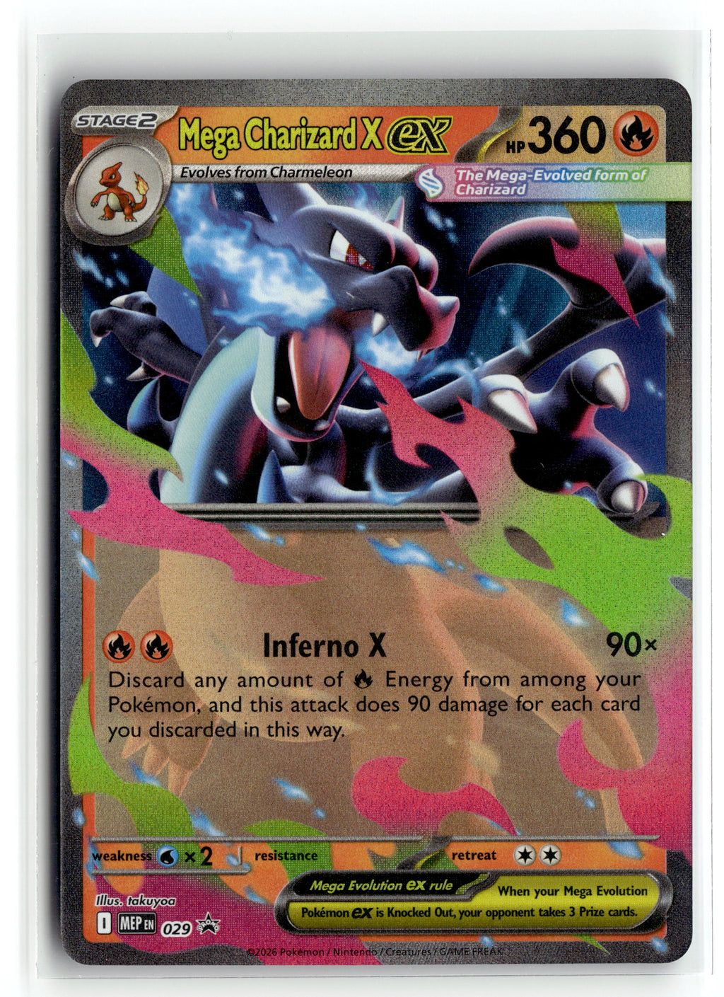Pokemon tcg ME: Mega Evolution Promo #029 Mega Charizard X ex