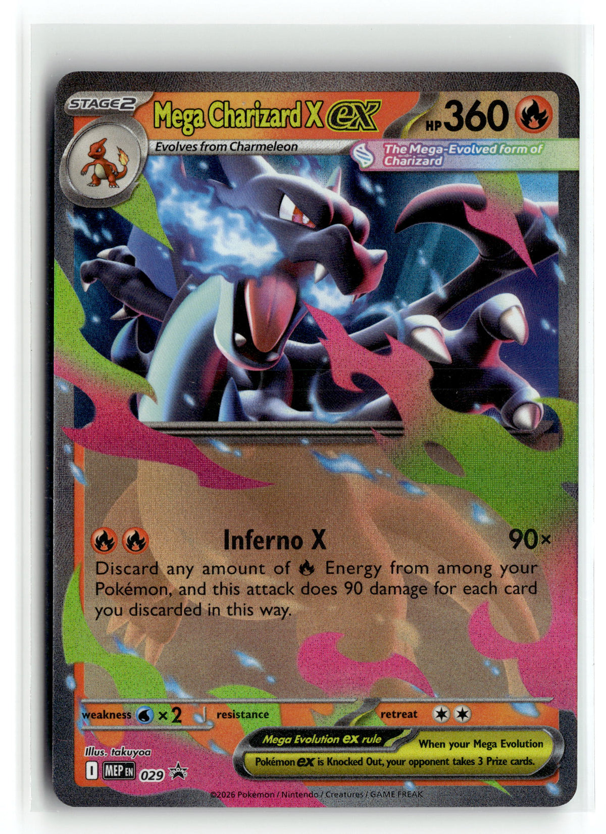 Pokemon tcg ME: Mega Evolution Promo #029 Mega Charizard X ex