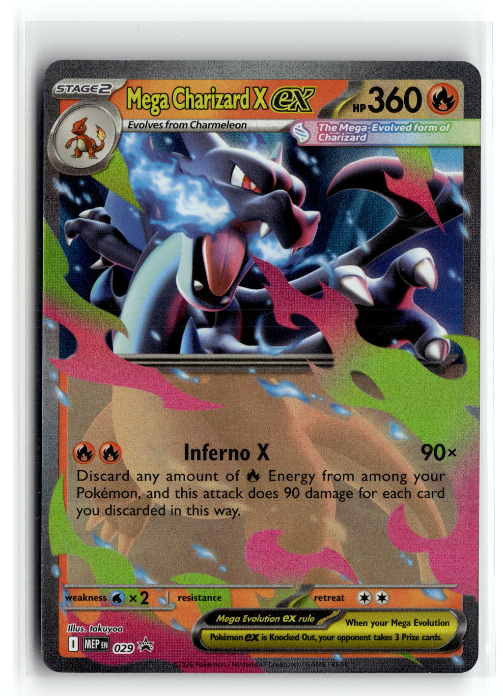 Pokemon tcg ME: Mega Evolution Promo #029 Mega Charizard X ex