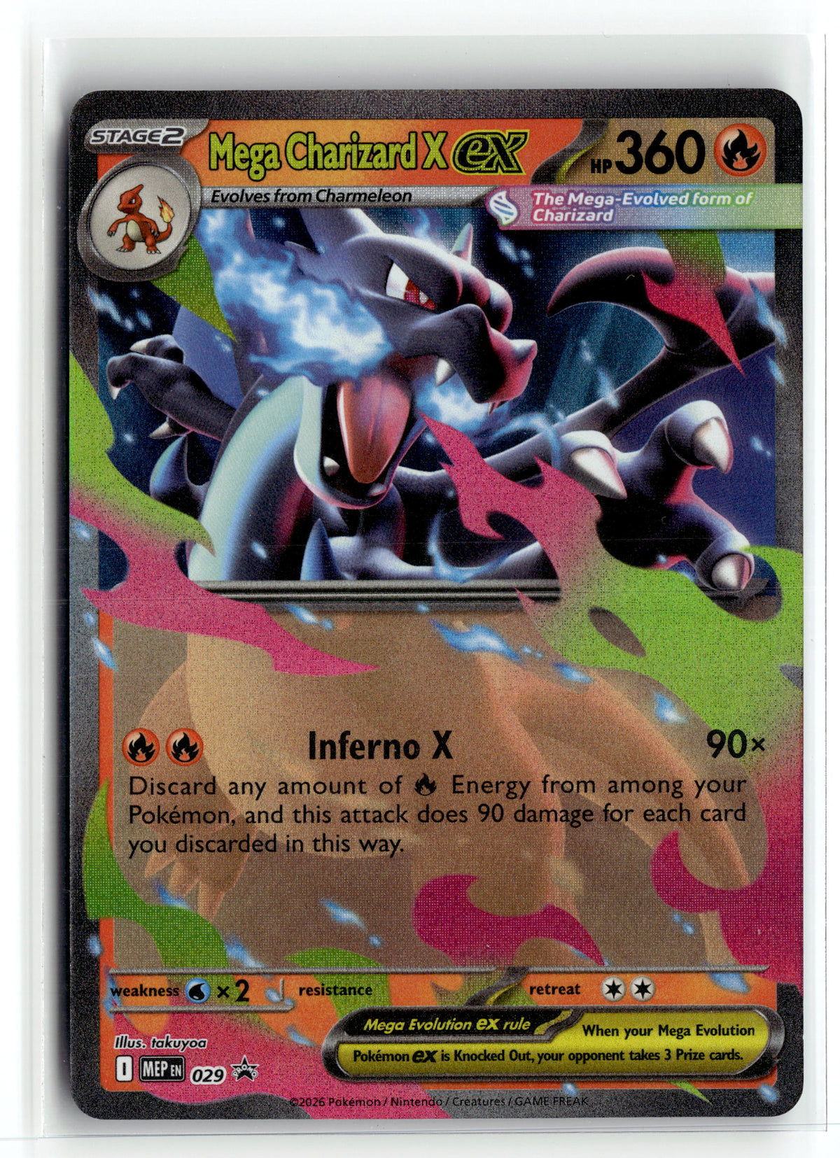 Pokemon tcg ME: Mega Evolution Promo #029 Mega Charizard X ex