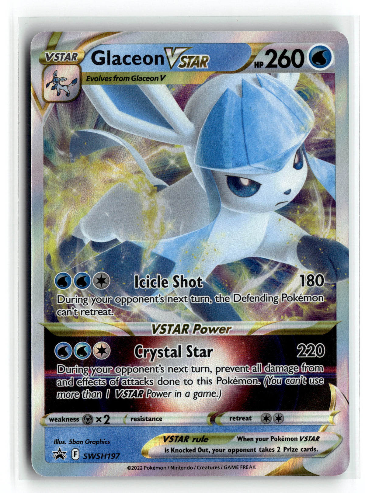 Pokemon tcg SWSH: Sword & Shield Promo Cards #SWSH197 Glaceon VSTAR